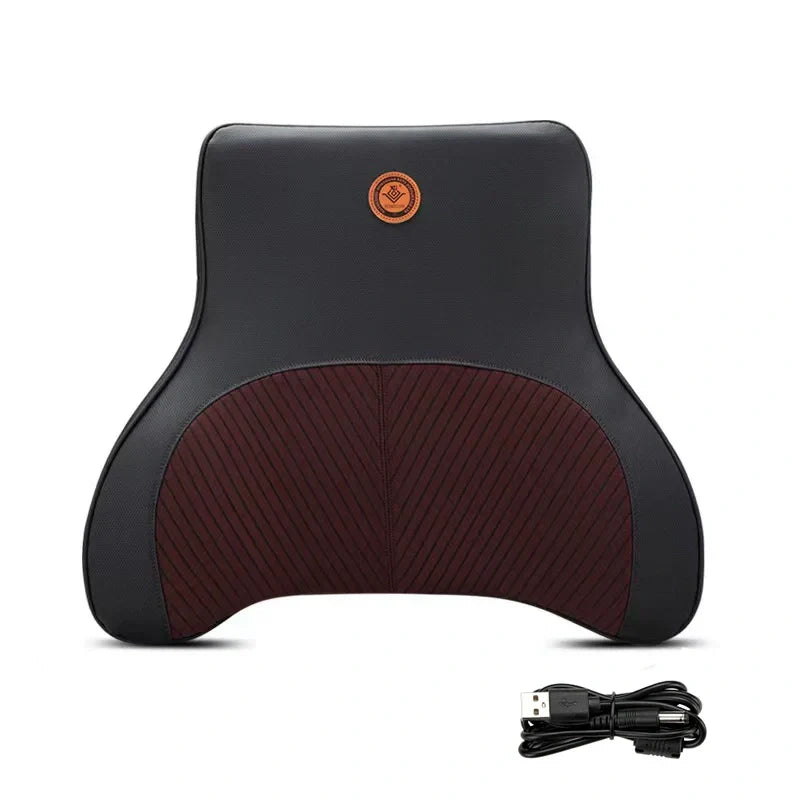 Heated Car Seat Back & Neck Massager – Relieve Back Pain, Improve Posture, and Stay Warm On the Go