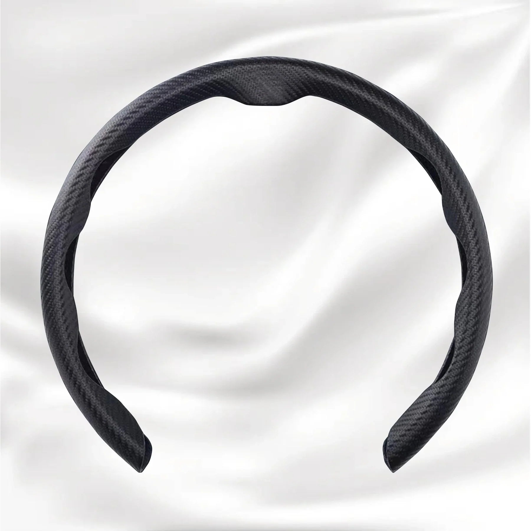 Nexi Customized Car Logo Breathable Ultra-thin 5D Leather & Carbon Car Steering Wheel Cover Universal Fit