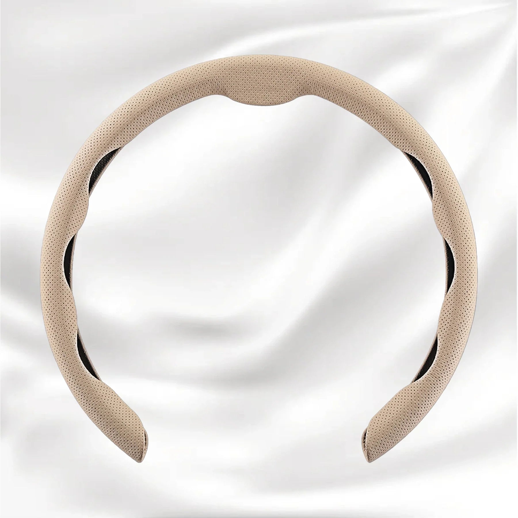 Nexi Customized Car Logo Breathable Ultra-thin 5D Leather & Carbon Car Steering Wheel Cover Universal Fit