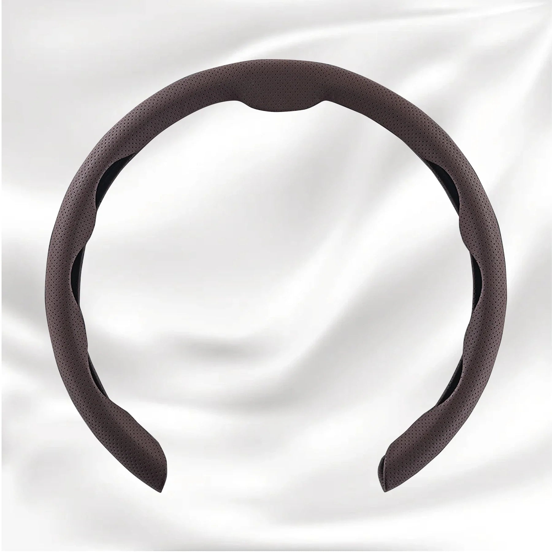 Nexi Customized Car Logo Breathable Ultra-thin 5D Leather & Carbon Car Steering Wheel Cover Universal Fit