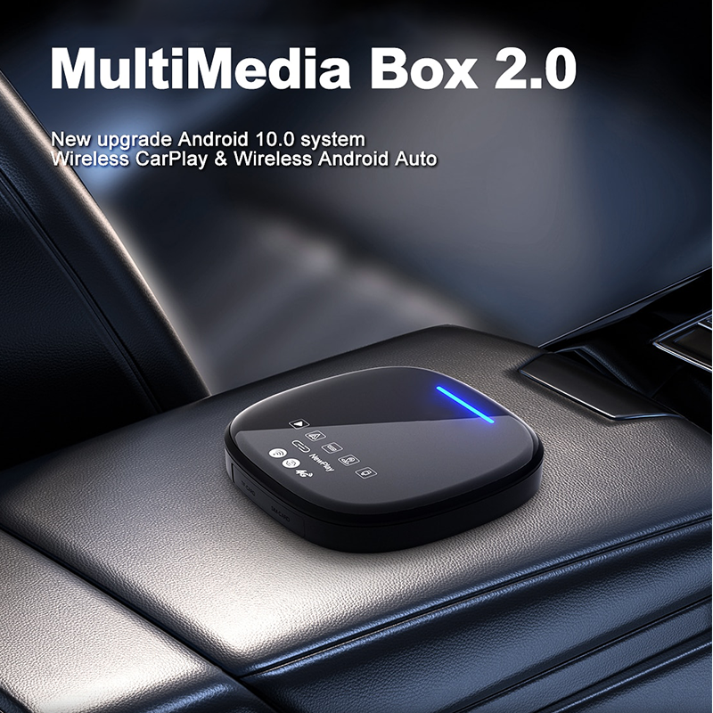 Wireless Android Auto/CarPlay Adapter Streaming Multimedia Box with HDMI & 4G SIM