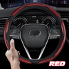 Sean Carbon Fiber Silicone Anti-Slip Car Steering Wheel Cover Universal Fit